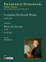 Francesco Geminiani Opera Omnia, Complete Keyboard Works, Volume 2. Cover: klassisch gekleideter Mann mit Notenblatt., Noten