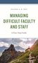 Titel: "Managing Difficult Faculty and Staff: A Four-Step Guide" von Jeanne A. K. Hey. Berglandschaft mit Wanderer.