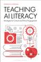 Titel: "Teaching AI Literacy". Autor: Katherine A. LaFlamme. Illustration: Zahnräder, Bücher, Apfel, Kopf-Silhouette.