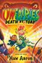 "UNFAIRIES: DEATH BY TOAD" von Huw Aaron. Illustration von Feen auf einem Frosch, lebendige Farben und dynamische Szenen., Buch