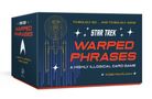Box mit "Star Trek: Warped Phrases". Raumfahrzeug-Illustration, gelbe und weiße Sternen-Grafiken auf dunkelblauem Hintergrund.