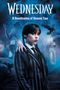 „WEDNESDAY: A Novelization of Season Two“ in großen Buchstaben. Ein Mädchen mit Zöpfen, eine Hand auf der Schulter, dunkle Atmosphäre., Buch