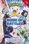 „Pokémon Book of Battles“, mit zwei Figuren und Pokémon wie Pikachu. Cover-Entwurf mit lebhaften Charakteren., Buch