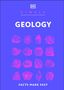 „SIMPLY GEOLOGY. FACTS MADE FAST.“ zeigt gezeichnete Fossilien und Mineralien auf einem lila Hintergrund mit DK-Logo.