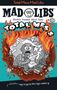 Oben "Total Mess Mad Libs", "MAD LIBS", "World's Greatest Word Game". Illustration: Eine verzweifelte Figur in Flammen.