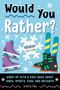 "Would You Rather? Winter Edition" in großen Buchstaben. Hintergrund: Eislaufschuhe und Skistiefel auf blauem Hintergrund., Buch
