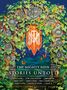 "Critical Role", "The Mighty Nein: Stories Untold". Illustration mit Steinsäulen, Ranken, Wappen und Sternenhimmel., Buch