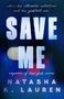 „she's his ultimate salvation and his greatest sin“, „SAVE ME“, „emperor's of new york series“, „NATASHA K. LAUREN“. Hintergrund blau mit Lichteffekten., Buch