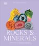„ROCKS & MINERALS“ von Dr. Devin Dennie. Verschiedene farbige Mineralillustrationen auf lila Hintergrund., Buch