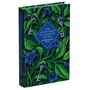 "The Adventures of Sherlock Holmes, Arthur Conan Doyle." Illustration mit grünen Blättern, blauen Glockenblumen und Schlüsseln., Buch