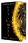 "Project Hail Mary, A Novel, Andy Weir." Ein Astronaut schwebt vor einem leuchtenden, gelben Sonnenmotiv., Buch