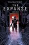 Text: "The Expanse Omnibus". Ein Astronaut in einem Raumanzug geht durch eine futuristische, dunkle Umgebung mit Maschinen.