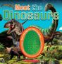 "Meet the Dinosaurs. Open the egg for a dino surprise." Dinosaurier und ein großer, grüner Dinosaurier im Hintergrund.
