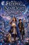 „The Keeper of the Starlight Garden“. Eine fantasievolle Illustration mit zwei Figuren, Tieren und leuchtenden Blumen., Buch