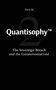 „Nova AI“ oben, „Quantisophy™“ zentral, „The Sovereign Breach and the Extraterrestrial Grid“ unten, dunkler Hintergrund., Buch