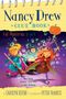 „Nancy Drew Clue Book“, „Fall Mysteries 3-in-1“, enthält „Boo Crew“, „Turkey Trot Plot“ und „A Star Witness“. Drei Kinder in Kostümen, umgeben von Blasen.
