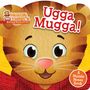 Text: "Ugga Mugga!", "Daniel Tiger's Neighborhood", "A Nuzzle Noses Book".
Illustration eines lächelnden, freundlichen Tiergesichts., Buch