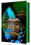 "A Modern Faerie Tale: Tithe by Holly Black" auf einem Schmetterlingsflügel mit leuchtenden Blau- und Grüntönen., Buch