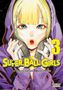 „Super Ball Girls 3“. Ein blondes Mädchen mit blauen Augen und Kopfhörern trägt einen lila Hoodie., Buch
