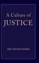 „A Culture of Justice“ und „Eric Thomas Weber“ in goldener Schrift auf dunkelblauem Hintergrund. Buchcover-Design.