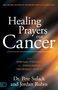 "Healing Prayers for Cancer" von Dr. Pete Sulack und Jordan Rubin. Farbverlauf Hintergrund in Dunkelblau und Orange., Buch