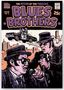 "The Return of the Fabulous Blues Brothers" steht oben. Zwei Männer im Anzug singen mit Mikros, Auto im Hintergrund fliegt., Buch