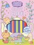 „Creative Coloring Cozy Café“ und „With 6 dual-tipped markers“. Illustration mit niedlichen Tieren, Teekanne., Buch