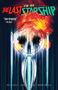 Text: "The Last Starship", "Star Trek". Illustration eines Raumschiffs vor einem explosiven, farbigen Hintergrund., Buch
