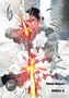"Issak, 6." Ein actionreiches Manga-Cover mit einem kämpfenden Krieger in Rauch und Flammen., Buch