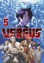 "Volume 5 Versus" in roter Schrift dominiert, umgeben von verschiedenen Manga-Charakteren in dynamischen Posen., Buch