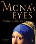 „Mona’s Eyes“, Thomas Schlesser. Unten: Frau mit Perlenohrring, blauer Turban, auf schwarzem Hintergrund., Buch