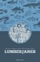 "Lumberjanes Book Two" oben verschiedene Fische, unten Zeichnung von sechs Personen in Winterkleidung.