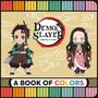"Demon Slayer: Kimetsu no Yaiba" und "A Book of Colors". Zwei Figuren; ein Junge mit Schwert, ein Mädchen mit rosa Kimono., Buch