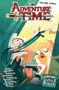 „Adventure Time“ Vol. Three. Figuren: Junge mit Helm, Hund. Fantasievolle Szene mit Schwert und TV-Gerät., Buch