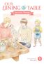 Text: "OUR DINING TABLE", "Seconds, Please!" Illustration: Drei Personen essen und lachen an einem Tisch., Buch