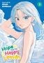 „Hope You’re Happy, Lemon.“ Eine Figur mit blauen Haaren lächelt, Himmel und Wolken im Hintergrund., Buch
