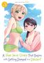 „A Yuri Love Story That Begins with Getting Dumped in a Dream“. Zwei junge Frauen in Badekleidung, fröhlich am Pool., Buch
