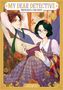 Der Text lautet: "My Dear Detective: Mitsuko's Case Files", "7". Zwei Personen in herbstlicher Umgebung, eine liest ein Buch., Buch