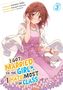 Titel: "I Got Married to the Girl I Hate Most in Class". Illustration: Mädchen in lila Kleid, Tasche, errötend., Buch