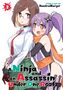 "A Ninja and an Assassin Under One Roof" mit zwei Anime-Figuren, eine mit Brille und die andere mit lila Haaren und Stirnband., Buch