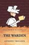 "Lushena Classics", "The Warden", "Anthony Trollope". Illustration: Person in altmodischer Kleidung liest ein Buch., Buch
