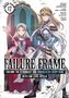 "FAILURE FRAME" Manga 12. Zwei Frauen in mittelalterlicher Kleidung, eine auf einem Thron, die andere daneben mit Schwert., Buch