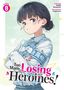 „Too Many Losing Heroines!“ Eine junge Frau mit Zöpfen und verschränkten Armen, trägt eine Armbinde mit Schriftzeichen., Buch