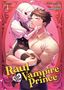 Titel: Raul and His Vampire Prince. Illustration: Ein Mann hält eine zierliche Elfe in den Armen., Buch