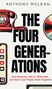 Der Text beschreibt den Titel "The Four Generations" mit einem alten Telefon und Symbolen im Vintage-Stil.