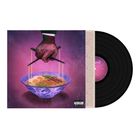 Text: „サケドII“, „SIDE A“, „PARENTAL ADVISORY“ Hinweis. Illustration: Hand mit Essstäbchen über Ramen-Schüssel.