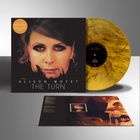 "ALISON MOYET THE TURN" steht auf einem Albumcover. Es zeigt ein Porträt und eine gelb marmorierte Vinyl-Schallplatte.