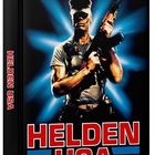 Zum Siegen verdammt... HELDEN USA. Soldat mit Waffe, vor blauem Hintergrund.