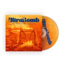 Text: "UltraBomb" und "THE BRIDGES THAT WE BURN". Ein brennendes Brückengeländer in orangefarbenen Flammen.