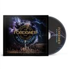 "Foreigner", "Celebrating Fifty Years 1976-2026", "In the Eye of the Storm". Skyline vor stürmischem Himmel.